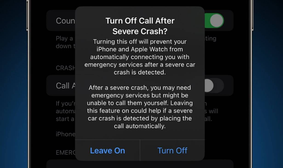 新村镇苹果14维修分享 iPhone 14 和 Apple Watch 上关闭崩溃检测 